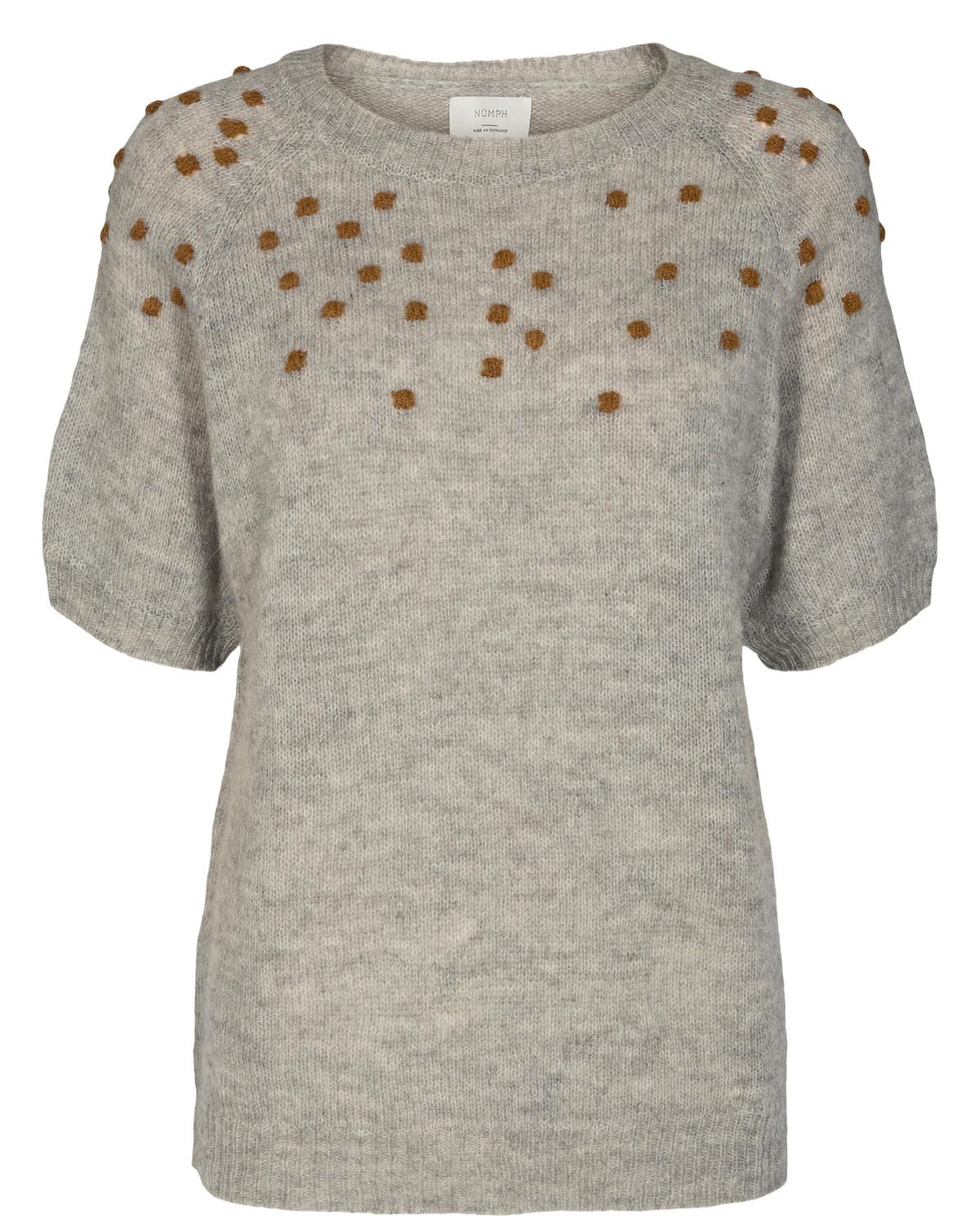 Nümph Cedar pullover, light grey melange