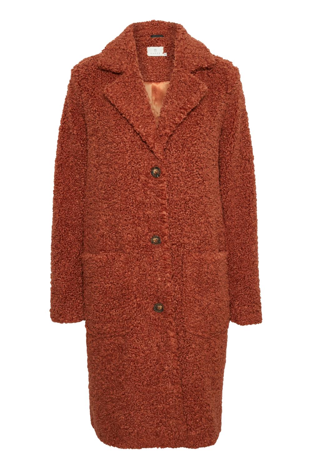 Kaffe Balma teddy coat, brun