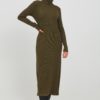 Pulz Sara Dress, olivengrønn strikke kjole