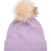 Nümph Cable Knitted Hat, lilla lue med dusk