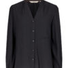 Nümph Nanna Shirt, sort bluse med knappning