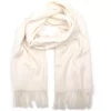 IntexSkandia Skjerf ensfarget ull, offwhite