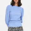 Nümph Amalie Blouse, ribbet genser lysblå