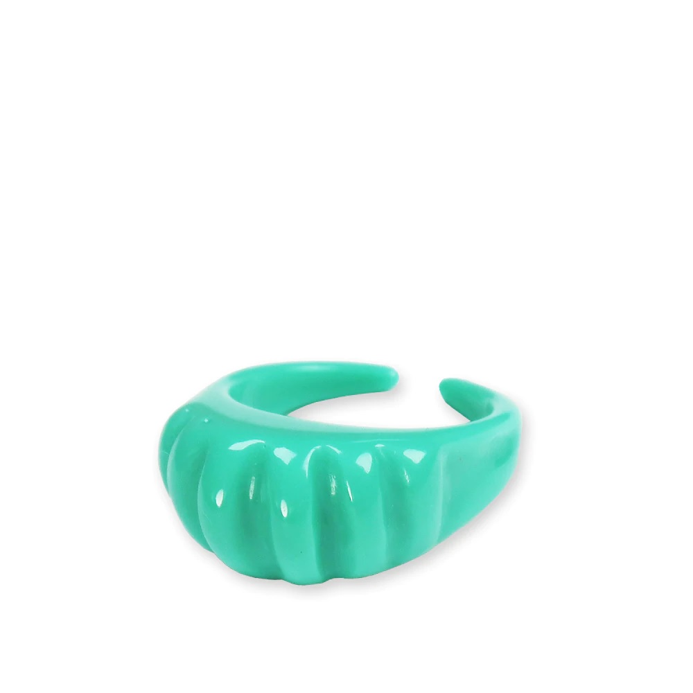Sistie Barb chunky ring, aquagrønn