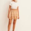 NA-KD Smocked Mini Skirt, mønstret