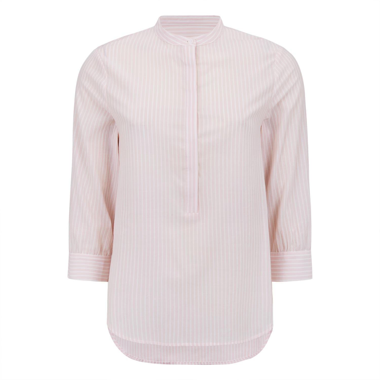 Soft Rebels Allsia 3/4 Shirt, stripet rosa/hvit