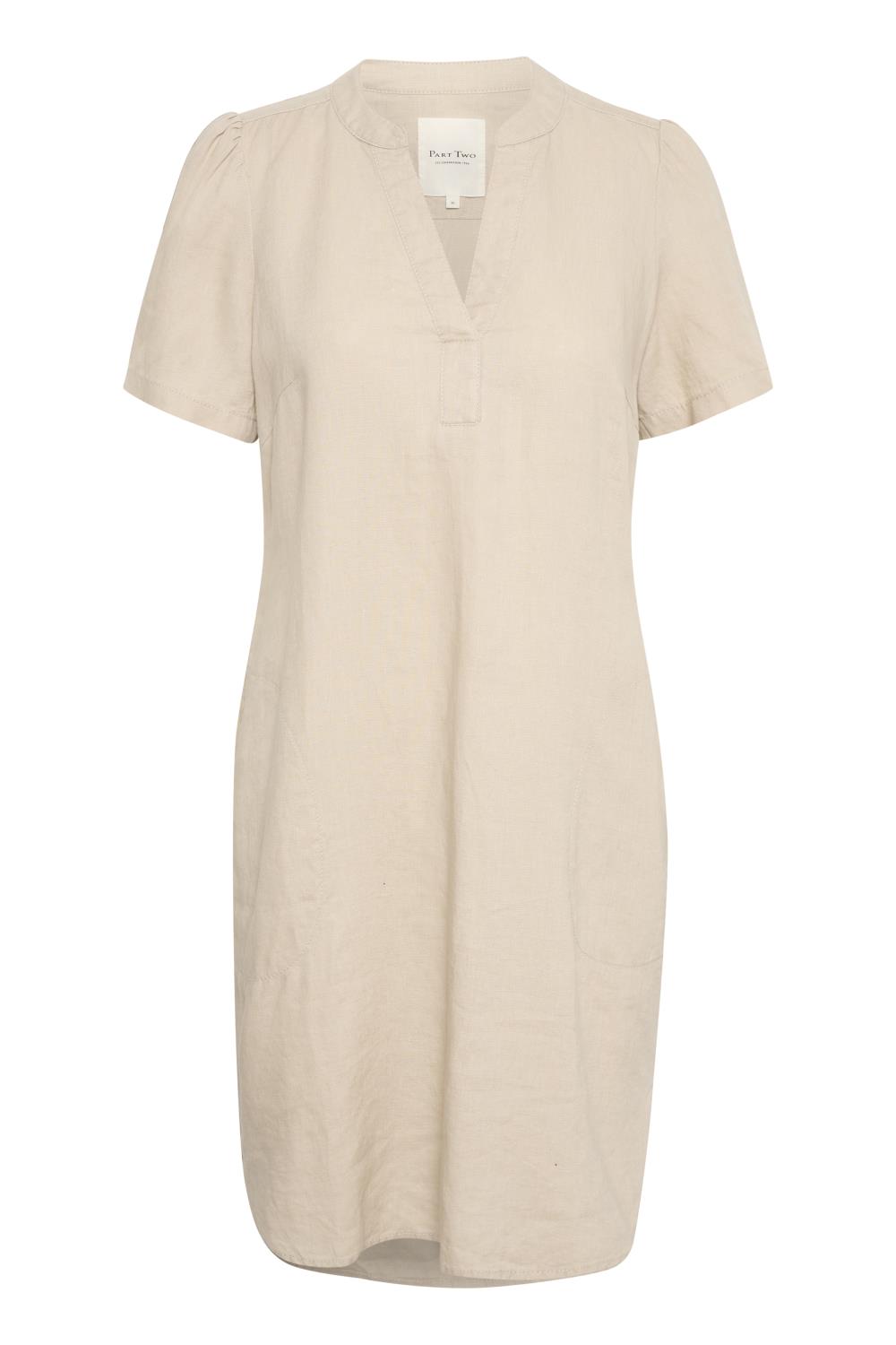 Part Two Amlnase Dress, beige linkjole