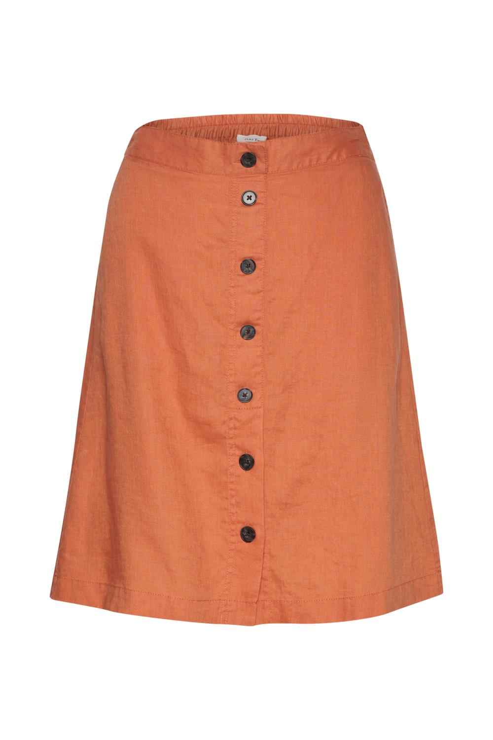 Part Two Palina Skirt, oransje linskjørt