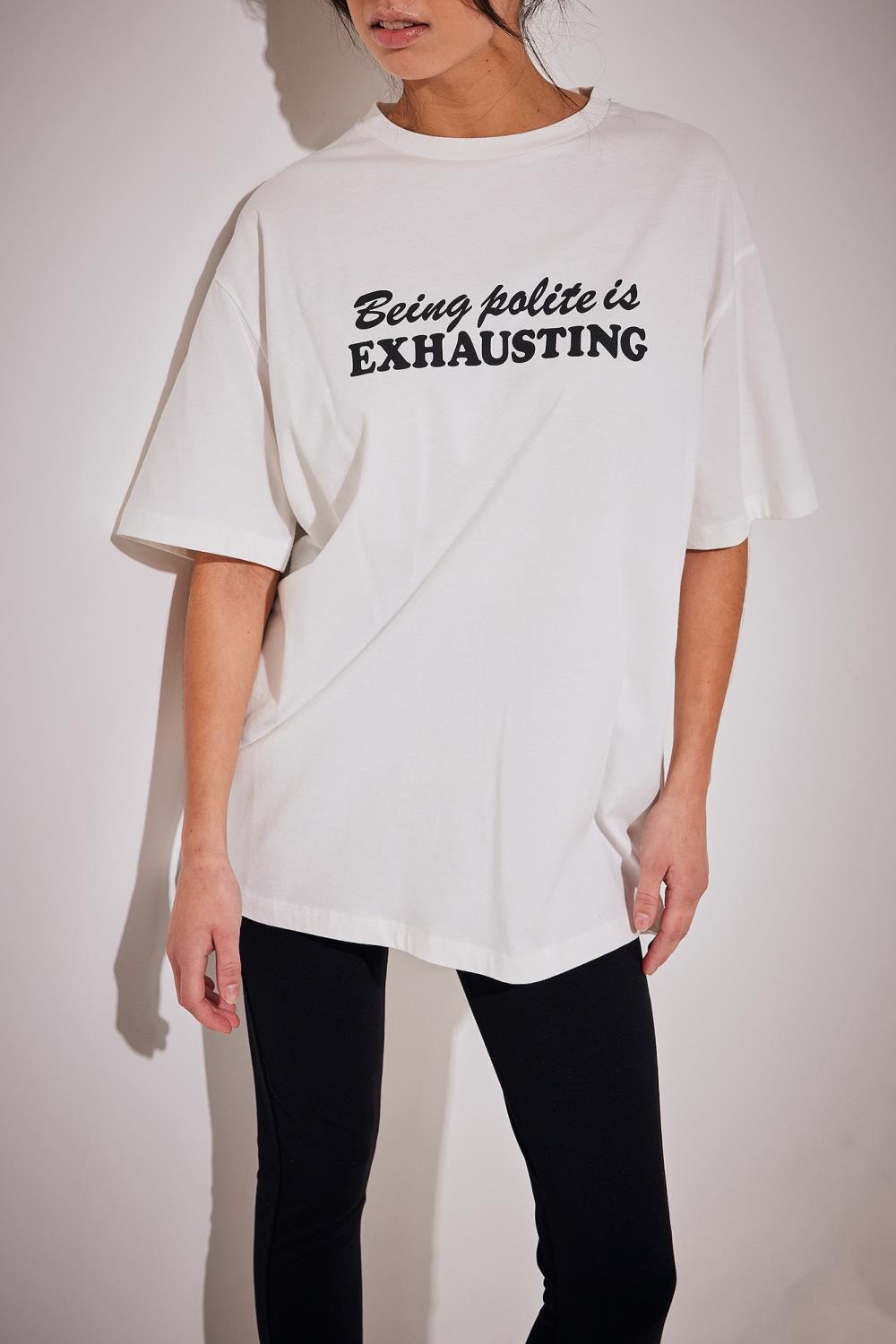 NA-KD Being Polite Tee, offwhite oversized