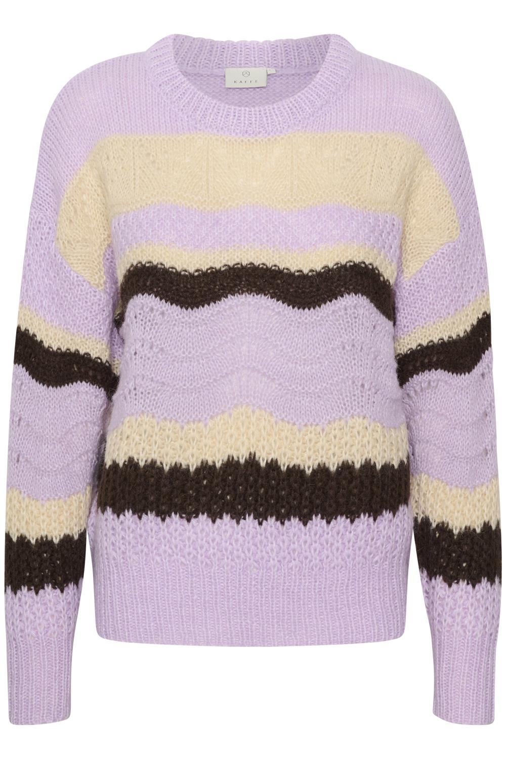 Kaffe Brianne Knit Pullover, stripet genser