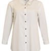 Ciso Skjorte, hvit med karge, stretch