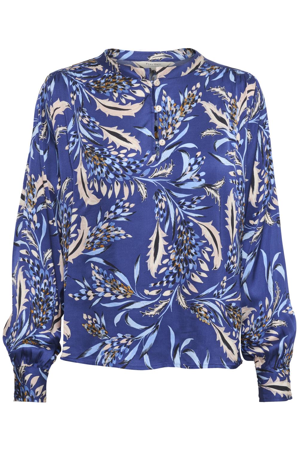Part Two Renita Shirt, blå/mønstret