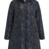 Ciso Padded Coat, sort/blå mønstret