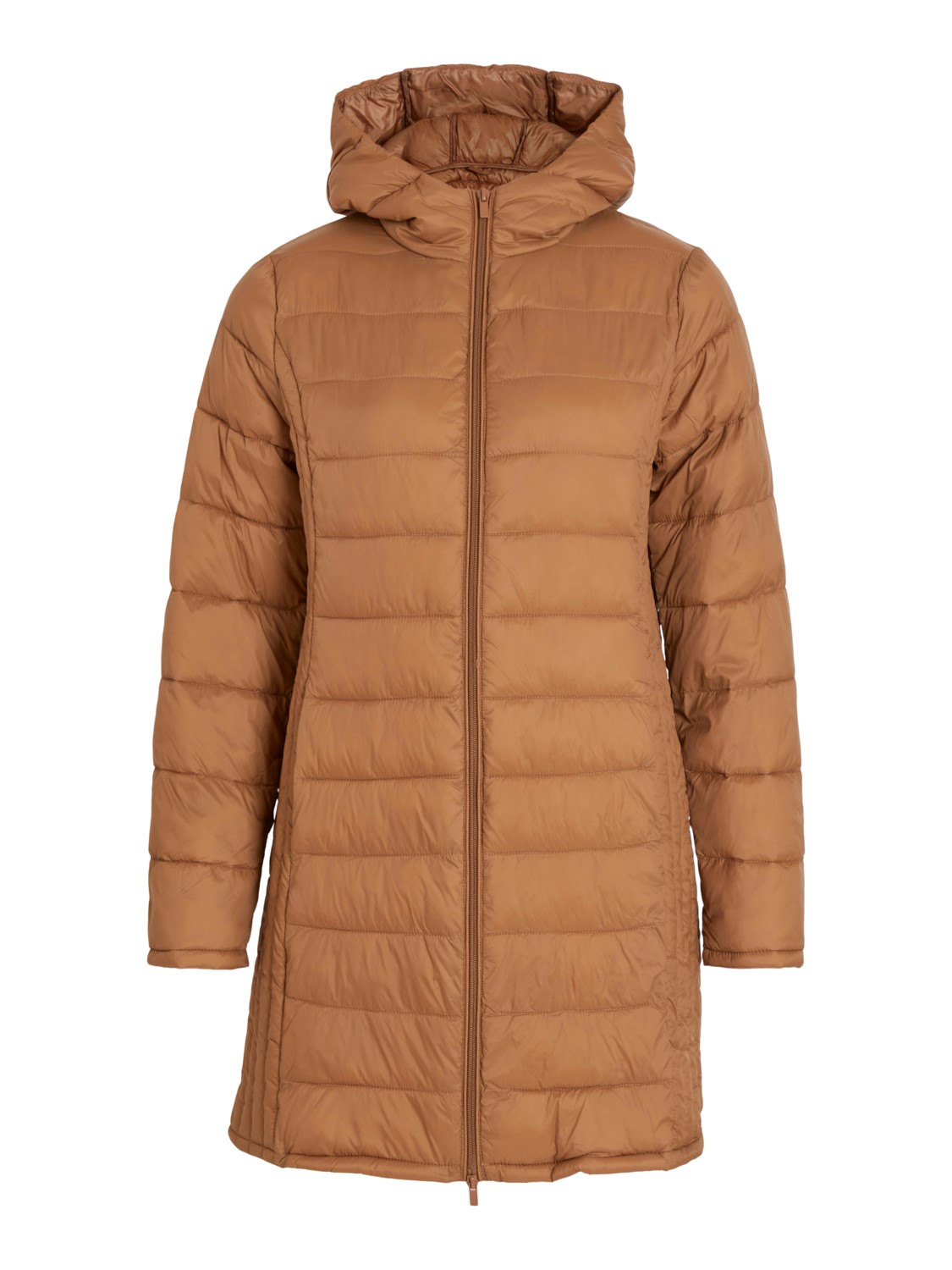 Vila Sibiria l/s quilted hood jacket, lys brun