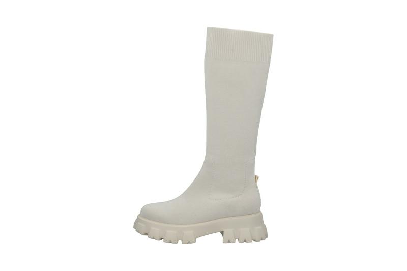 Bianco Prima Knee High Sock Boot Knit, beige