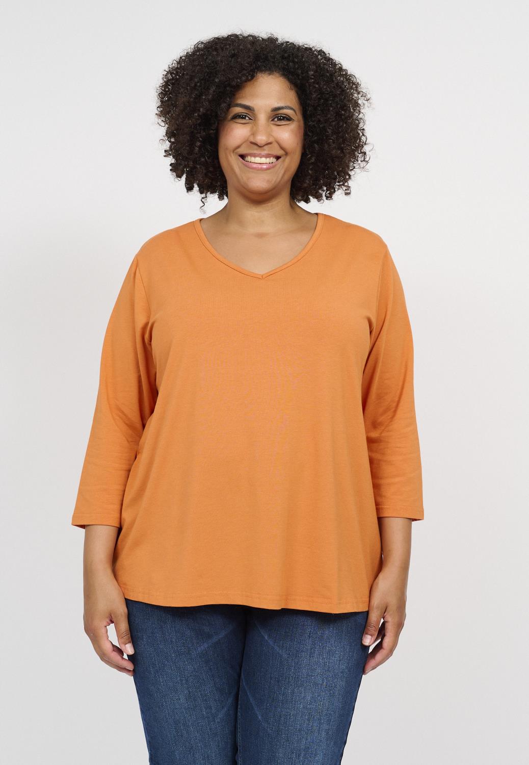 Ciso Basic T-shirt 3/4 sleeve, orange