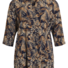 Ciso mønstet stor skjorte, marineblå, gylden