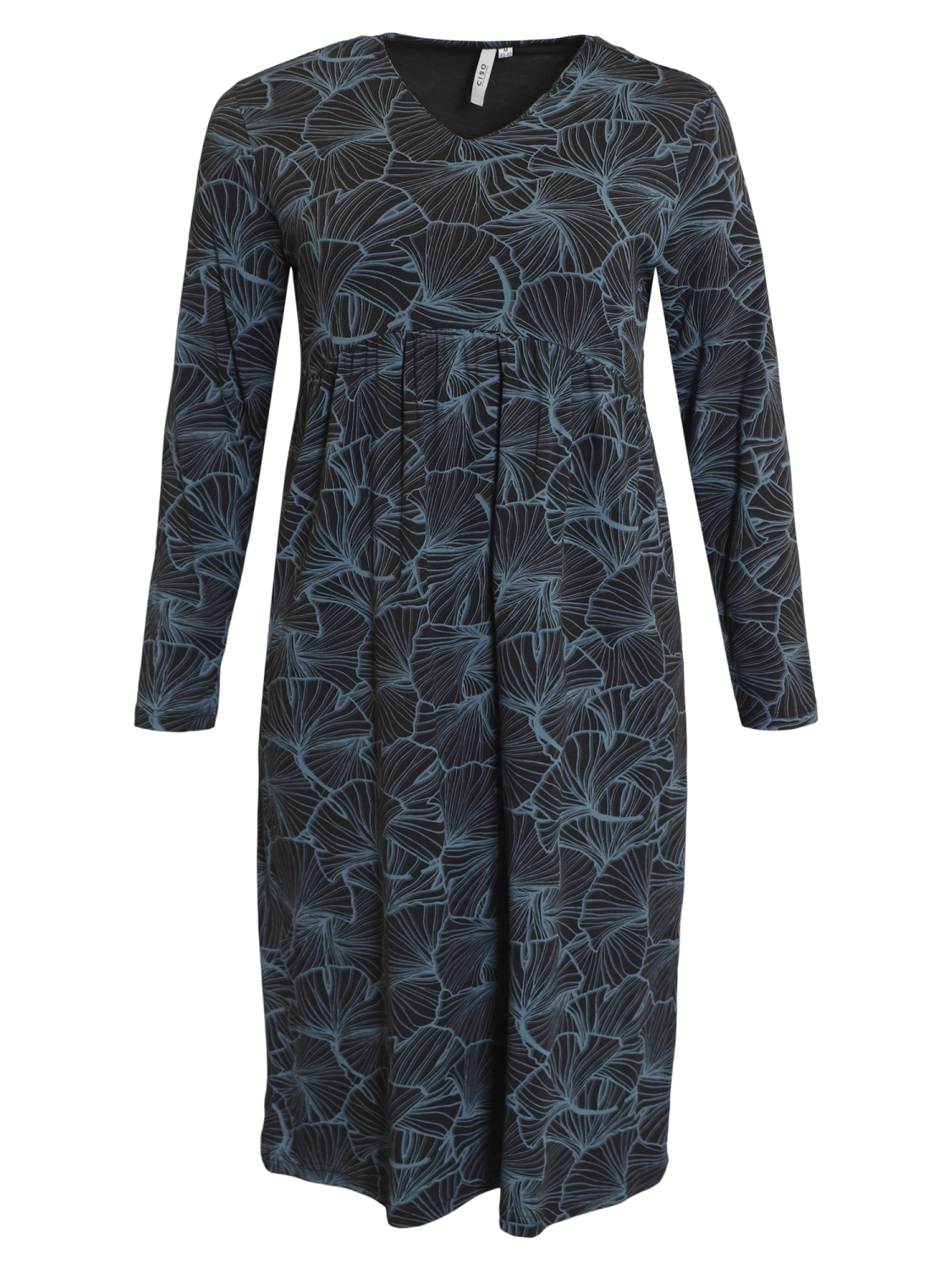 Ciso mønstret kjole, sort/blå