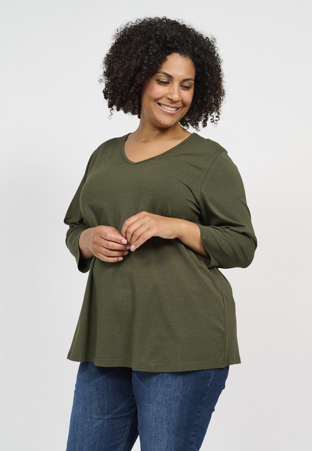 Ciso Basic T-shirt 3/4 sleeve, grønn
