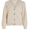 Vila Tuli V-neck l/s Knit Cardigan, offwhite