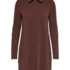 JDY Catia l/s Zip Dress, brun