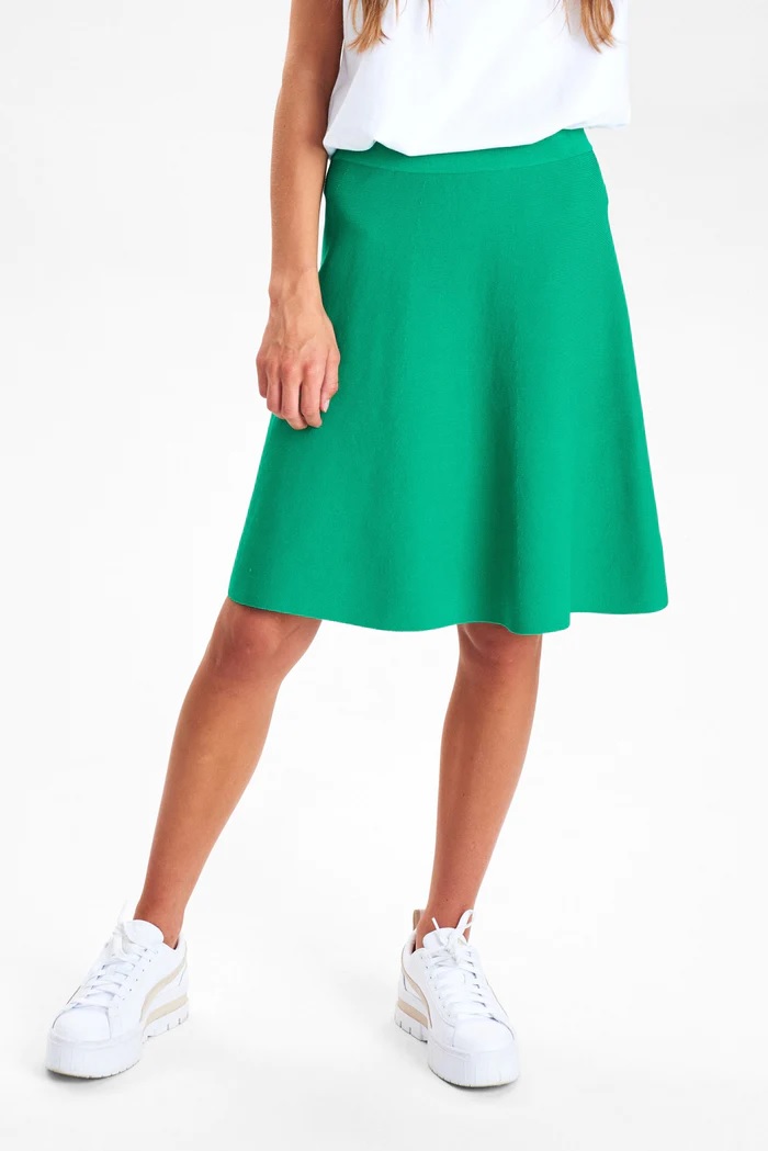 Nümph Lillypilly Skirt, strikket skjørt, grønn