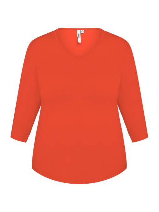 Ciso Basic 3/4 T-skjorte med A-fasong, oransje
