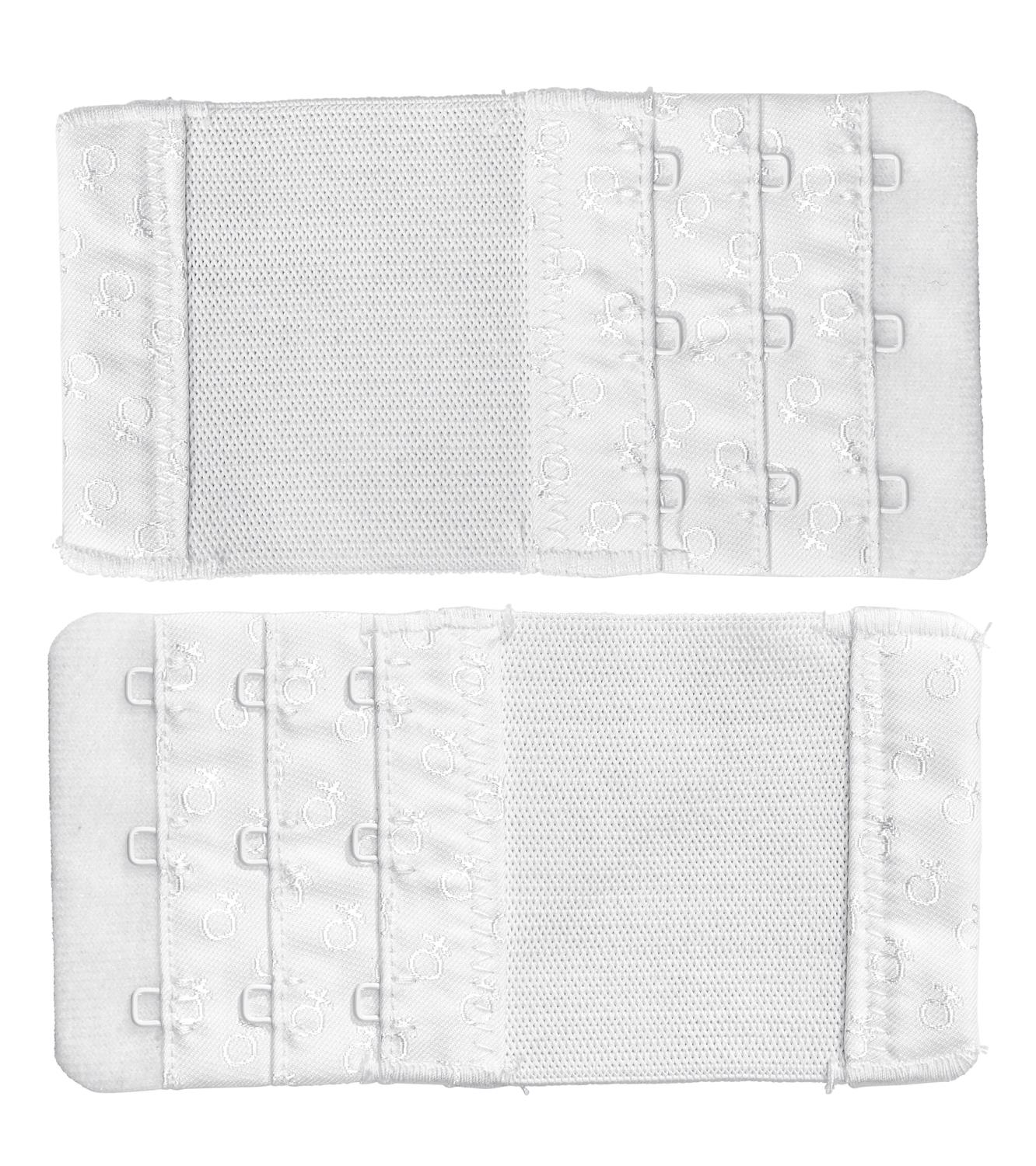 Abecita soft back bra extenders 3 hooks hvit rosenform as