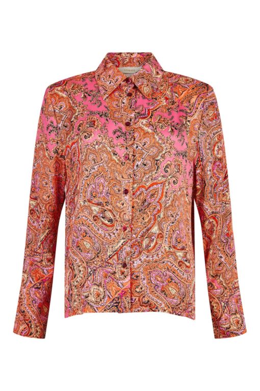 Gomaye Skjorte, mønstret rosa/orange