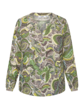 Ciso Blouse, mønstret bluse, grønn