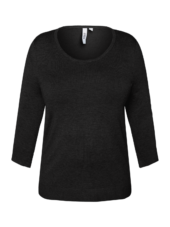 Ciso Pullover 3/4 sleeves, sort