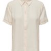 JDY Rachel S/S Lace Shirt, lys beige