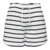JDYIvy Sweat Shorts JRS, offwhite/marineblå stripet