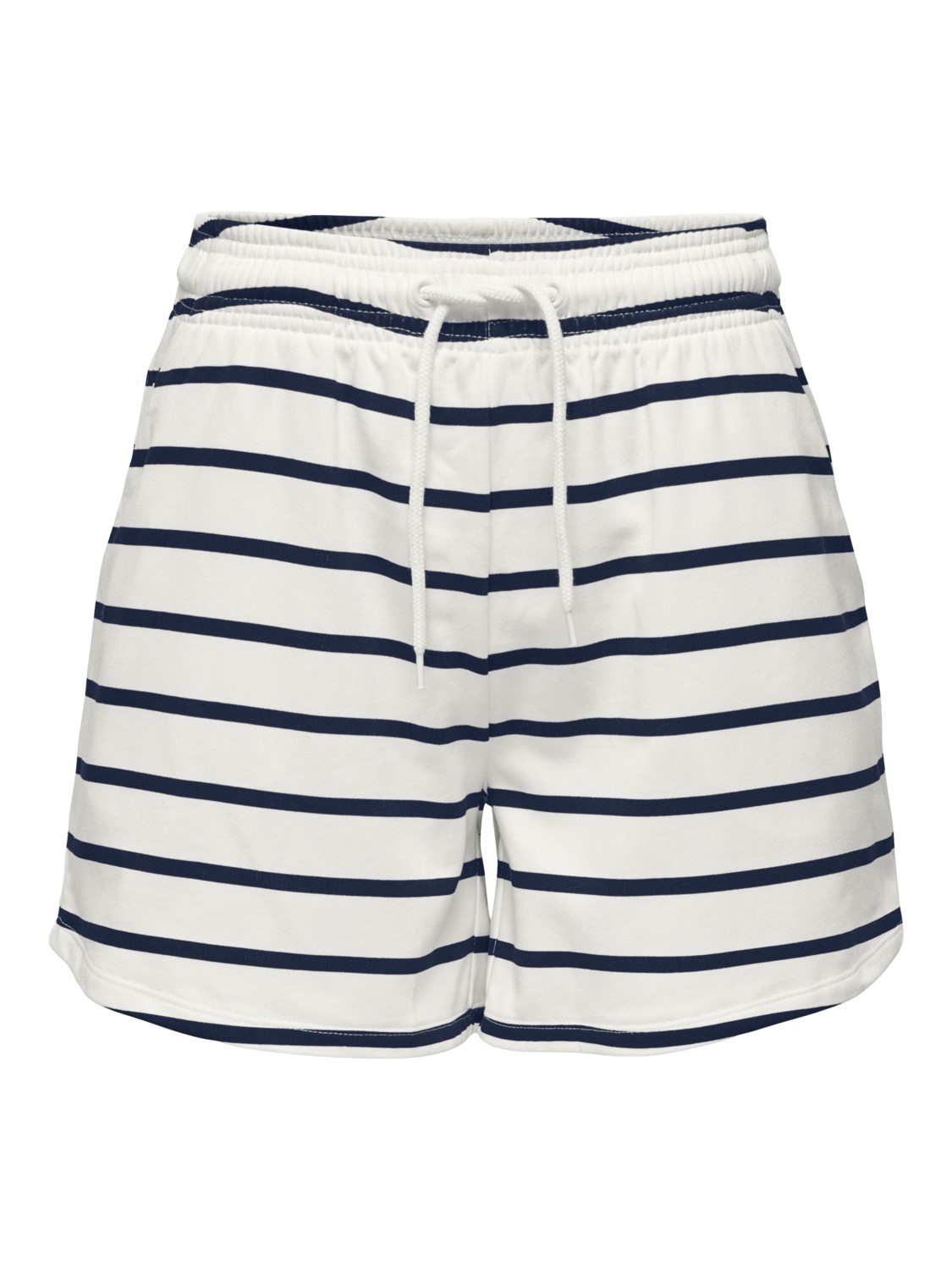 JDYIvy Sweat Shorts JRS, offwhite/marineblå stripet