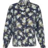 MSCH Horibella Shirt, marineblå/turkis blomstret