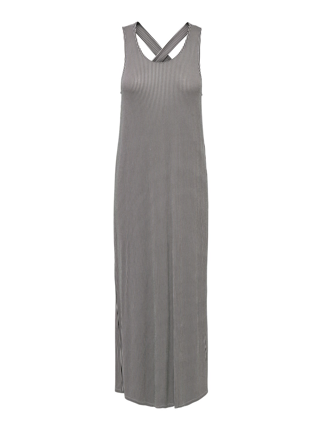 JDY Alina Long Dress, stripet sort/hvit
