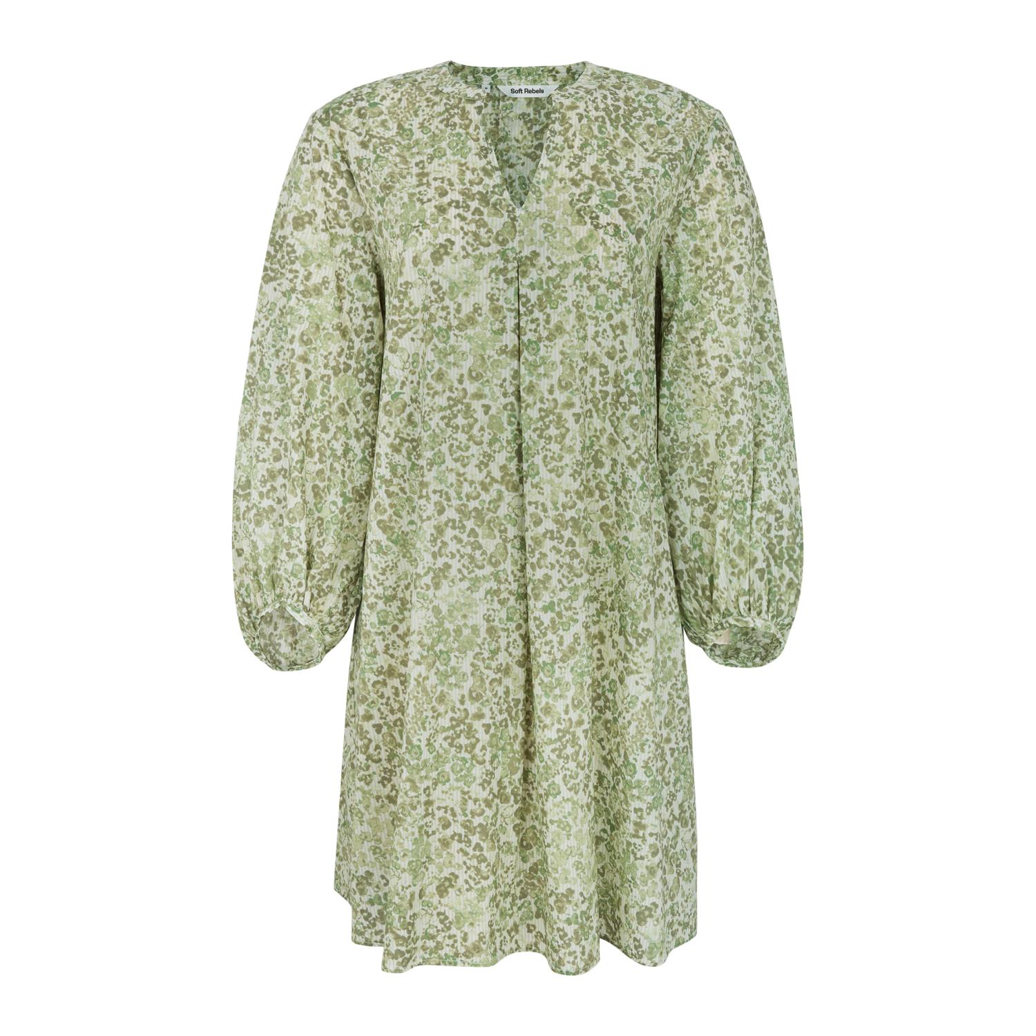 Soft Rebels Sienna Dress, grønnmønstret