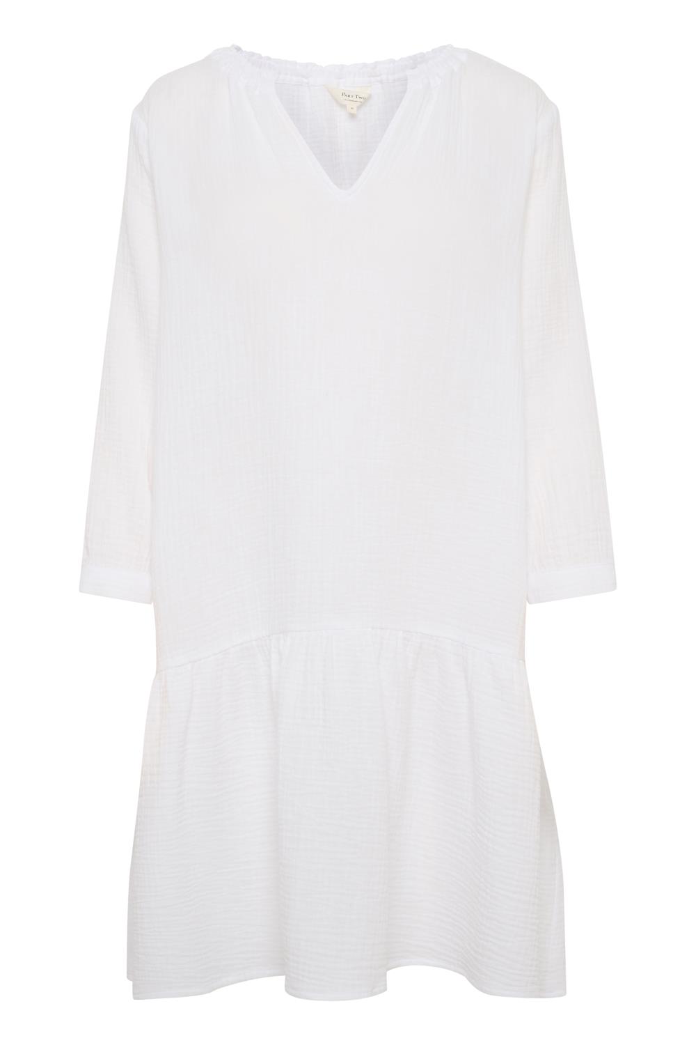 Part Two Chania Dress, hvit bomull