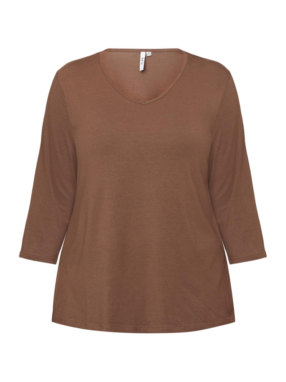 Ciso T-shirt Basic 3/4 Sleeves, brun