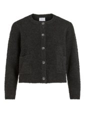 Vila Vidaley O-neck Knit Short Cardigan, sort