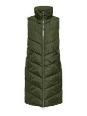 JDY Finno Long Padded Waistcoat, mosegrønn