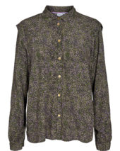 Nümph Azelia Shirt, mønstret skjorte grønn/lilla