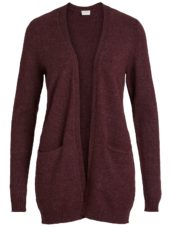 Vila ViRil open L/S knit cardigan, burgunder