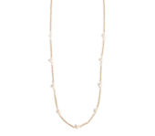 A&C halskjede med minityr-perler, gull/ferskvannsperler