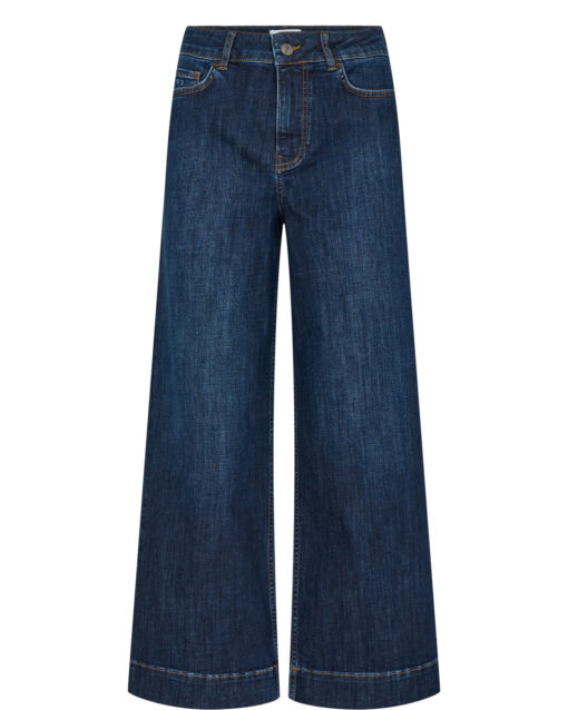 Nümph NuParis Cropped Jeans, mørk denimblå
