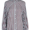 Nümph NuWigga Shirt, stripet skjorte, lyseblå/burgunder