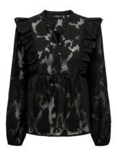 JDY Skylar l/s Top, sort blonde