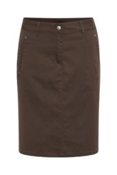 Kaffe KAlea Rivet Skirt, brun
