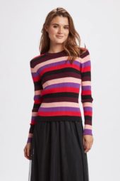 Nümph NuMulta Pullover, stripet genser