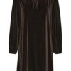 Part Two Dritas Dress, mørk brun speilfløyl